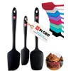 DI ORO Silicone Spatula Set - Heat Resistant Kitchen Scrapers