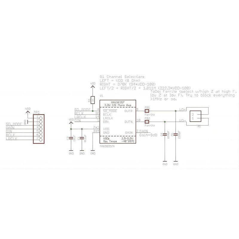WWZMDiB MAX98357 I2S Amplifier Module Audio Unfiltered Class D Amplifier