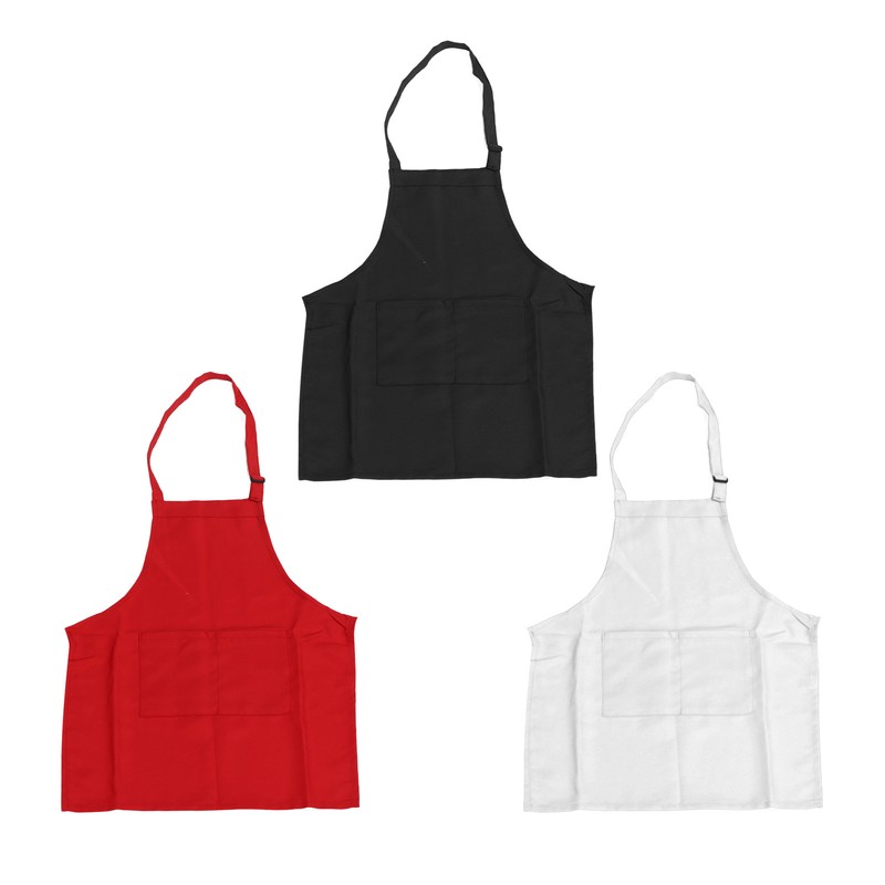 3Pcs Children Aprons Baking DIY Kids Aprons with Pockets for