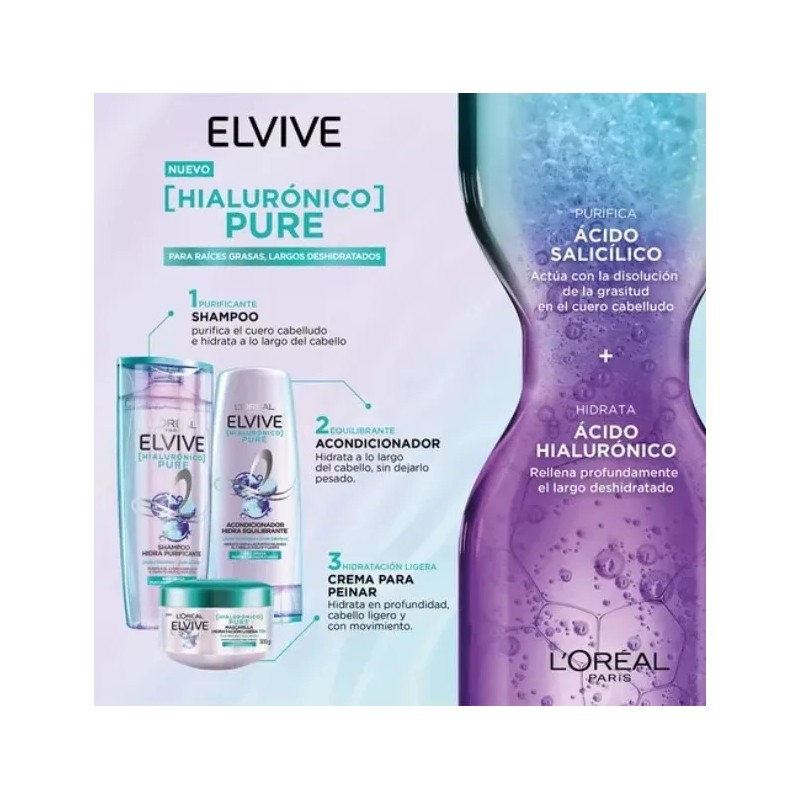 Crema Tratamiento Elvive Hialurónico Pure x300g