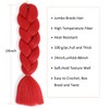 Herina Red Braiding Hair Fake Braids In Hair Extensions 3pcs