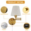 Bedside Wall Mount Light with Dimmable Switch and USB Port,