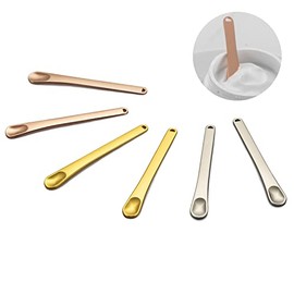 6 esptulas de metal para el cuidado de la piel, mini mscara facial reutilizable, cucharas de belleza de maquillaje para crema, lociones, hidratantes  