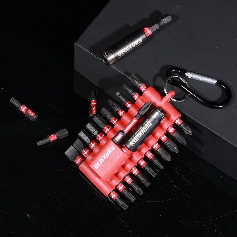 Geinxurn Impact Torx Screwdriver Bits Set,22 Pcs 1"/2" Magnetic (T7-T40)