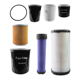 AUGREX Transmission Engine Oil Air Filter Pak Kit Replace LVA21037, Fit for John Deere Compact Utility Tractors 3025E 3032E 3036E 3038E