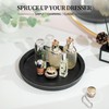 Hanobe Black Round Decorative Coffee Tray Wooden Trays for Coffee