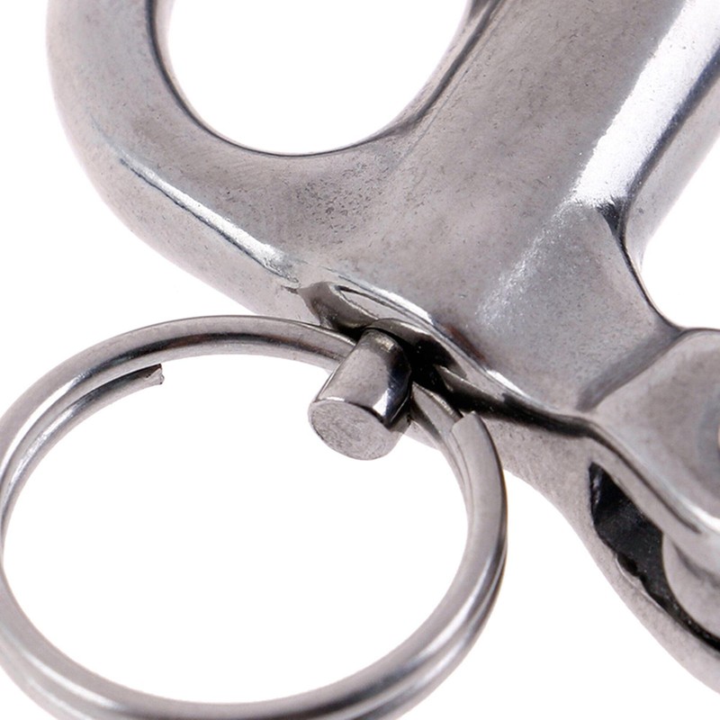 Pair of Stainless Steel 316 Fixed Snap Shackle，Quick Release Fixed
