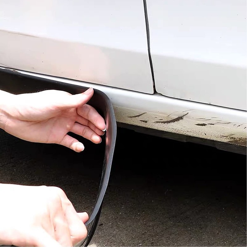 muekzru 8.2ft*3.15in Side Skirts for Cars Universal,Universal Rubber Anti-Scratch Side