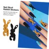 WOONEKY 10pcs Cute Skeleton Nail Stickers Nail Decals for Manicure