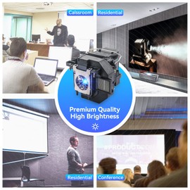 ZMSTLAMP for Epson ELPLP95 PowerLite 5535U 5530U 5520W 5510 5000 2265U 2255U 2250U 2245U, EB-2250U EB-2255U EB-2265U EB-5530U EB-5535U EB-2245U EB-2155W EB-5510 EB-2250 Projector Replacement Lamp Bulb