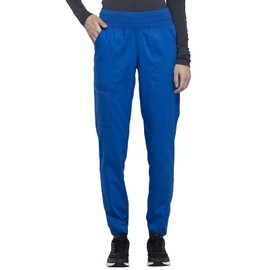 Jogger Scrubs for Women Workwear Revolution, Soft Stretch, Easy Care WW011, M, Royal