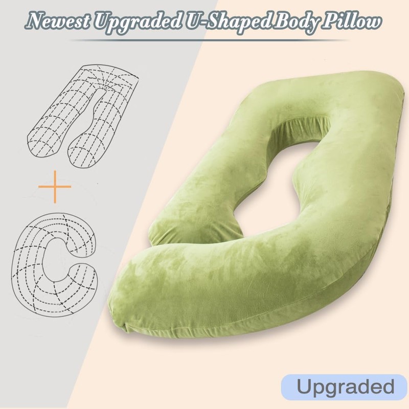 AMCATON 60 Inch Pregnancy Pillow for Sleeping, Extra Large U