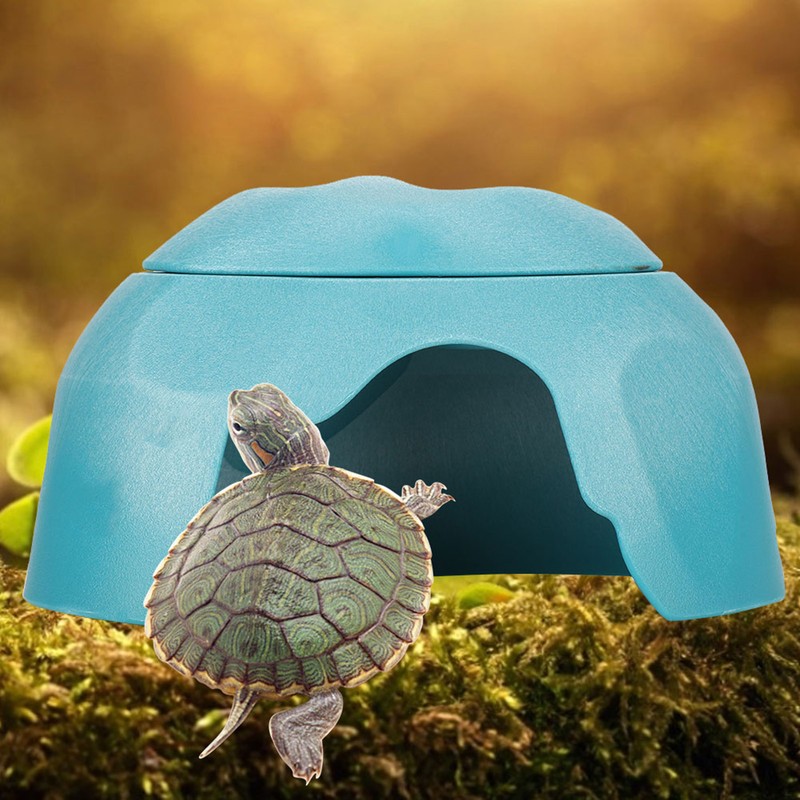 Multifunctional Tortoises Humidified Shelter Nest Climbing Pet Reptile Cave LandscapeLake