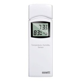 ECOWITT Wireless Multi-Channel Thermometer and Hygrometer Sensor, Indoor and Outdoor Temperature & Humidity Gauge with LCD Display, Remote App Monitoring WH31(WN31)