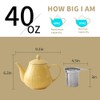 KOOV Ceramic Teapot with Infuser, 40 ounce Tea Pot with