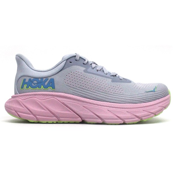 Hoka Women's Arahi 7 Sneaker, Gull/Pink Twilight, 7 Wide
