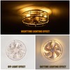 Youroke Ceiling Fan with Light and Remote, Modern Flush Mount