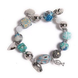 Roman Inc. 77913 Clay Footprint Story Bracelet