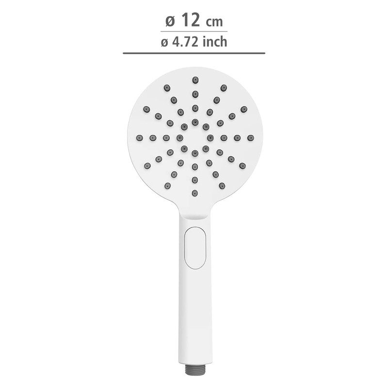WENKO Shower Head Design, White, Durable Universal Hand Shower, Stylish