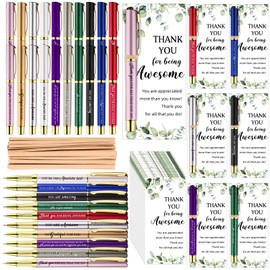 BCVWEG 50 Set Thank You Staff Gifts Employee Appreciation Gift Bulk for Coworkers Motivational Pens with Thank You Cards Gift Bags Inspirational Gifts for Colleagues Teacher Nurses Volunteer Team