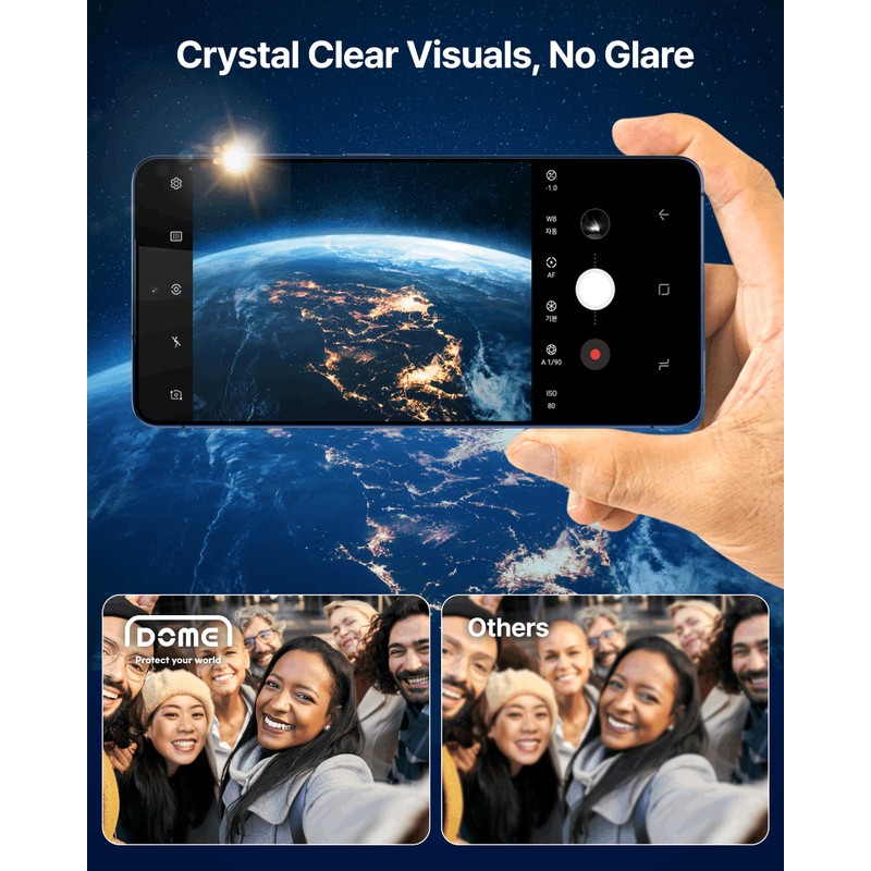 DOME GLASS Whitestone DOMEカメラリングタイプGalaxy S26 Ultra [ケース互換＆HDシャープネス]強化ガラスレンズ保護フィルム[1枚]