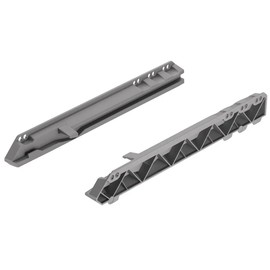 cyclingcolors 2 x Slide Rail 338 mm Plastic Grey for Hanging Shelves Hanging Basket Kitchen Cabinets Furniture Wardrobes Guide Rail Body Width