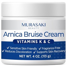 Arnica Cream for Thin & Sensitive Skin - Enriched with Arnica Montana & Vitamins K, C & E - Bruise Skin Daily Care for Teens, Adults & Seniors