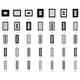 Creative Picture Frames 12-2" x 3.5" Opening Black Business Card Frame with 8" x 38" Double Black-Black, Frame, Installed Wall Hanger
