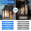 TITOSICHY Porch Light with GFCI Outlet Dusk to Dawn Motion