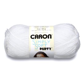 Caron Simply Soft Party Snow Sparkle Yarn - 3 Pack of 85g/3oz - Acrylic - 4 Medium (Worsted) - 164 Yards - Knitting, Crocheting & Crafts