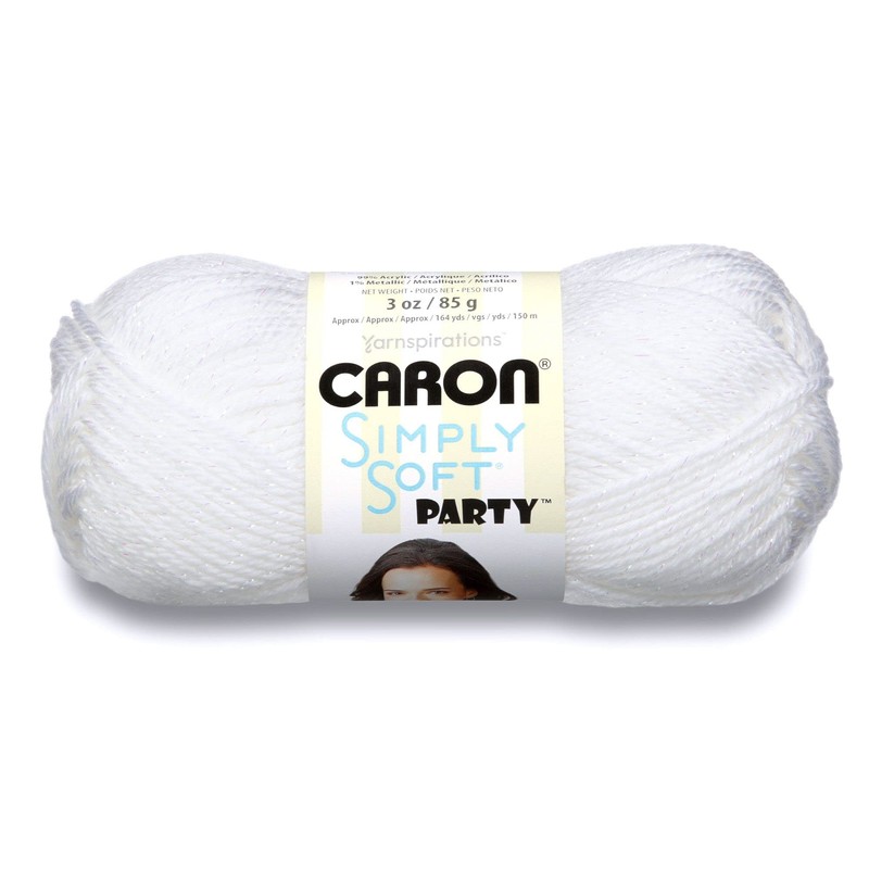 Caron Simply Soft Party Snow Sparkle Yarn - 3 Pack