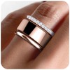 SZJCLTD 2 Pack 14K Gold Plated Stackable Rings Compatible with