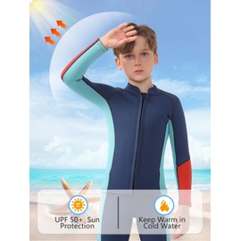 Intbost Kids Wetsuit Top Girls Wetsuit Jacket 2mm Keep Warm in Cold Water Wet Suit Top Toddler T4 3T Scuba Diving Snorkeling Swimming Paddle Boarding Kayaking