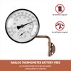 Foxyoo 4-Inch Outdoor Thermometer and Humidity Gauge, Window Thermometer for