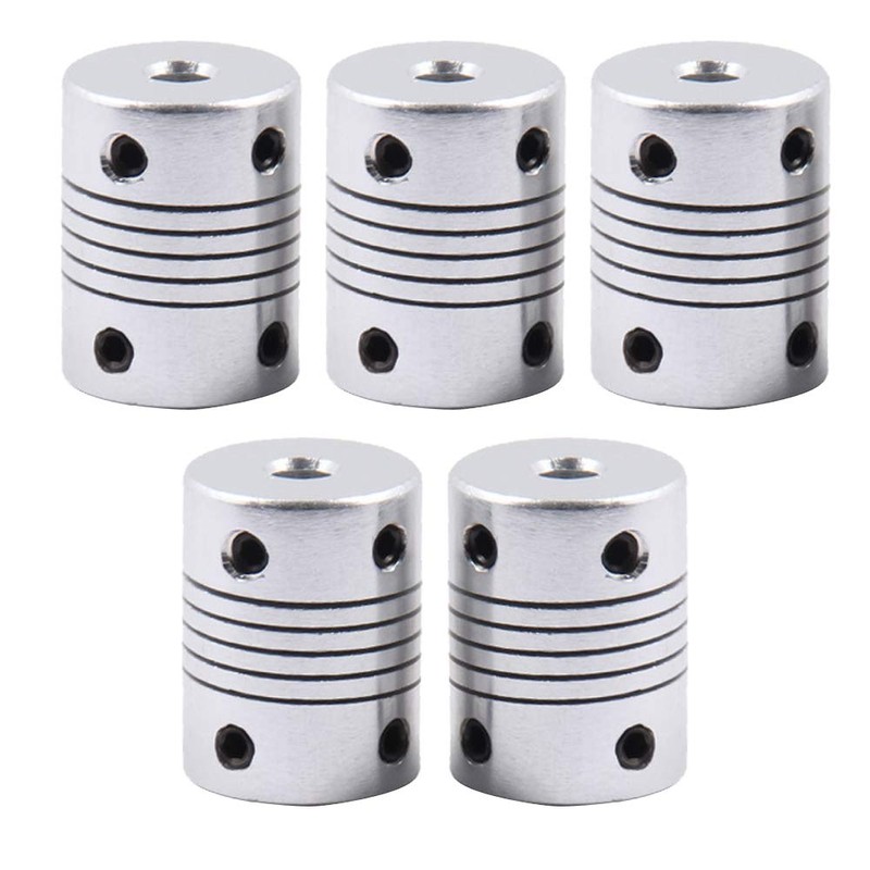 Saipor Pack of 5 Flexible Couplings, Aluminium Alloy Flexible Coupling