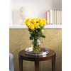 KaBloom Flowers - Bouquet of 12 Fresh Yellow Roses (Farm-Fresh,