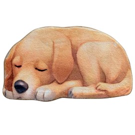 Funny Cute Dog Rug Sleep Dog Shaped Bath Mat Non-Slip Bathroom Rugs Doormat Outdoor Mat with Dog Front Door Mat Soft Plush Floor Mats (Small, Golden Retriever)