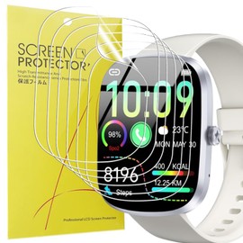 Blueshaweu Screen Protector Compatible with OUKITEL Smartwatch 1.91 Inch V2, HD Clear Flexible TPU Screen Protector [Pack of 6] Compatible with OUKITEL V2 Smartwatch (Transparent)