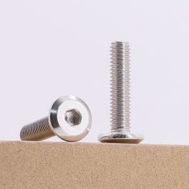 M6-1.0 x 25mm (25 pcs) Hexagon Socket Head Cap Screws, Internal Hex Drive Screws for Furniture Assembly Machinery, 304 Stainless Steel 18/8