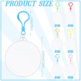 Leinuosen 24 Set VBS and Camp Crafts for Classroom Round Photo Keychains with Lobster Claw Clasps Back to School Inspire Gift for Women 2.8 Inch Diameter