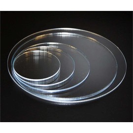 ONE Laser Cut Clear Acrylic Blank Round Disc: Smooth Edge Transparent Plexiglass Circle 1/8 inch (3 mm) Thick (11 inch Diameter)
