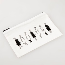 Cosmo LECIEN No. 542205 100 Naesan Embroidery Kit, Zip Pouch, White, 4.9 x 7.3 inches (12.5 x 18.5 cm)