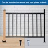 Metal Guard Railing Kit with Balusters 9 Railings，Black Decking Railings