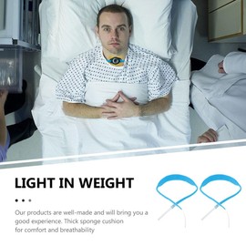 DOITOOL Tienda De 4 Piezas Fijador Portátil Fijadores Transpirables Para Heridas En El Soportes Reutilizables Cubierta De Traqueotomía Correa De Esponja Para Traqueotomía