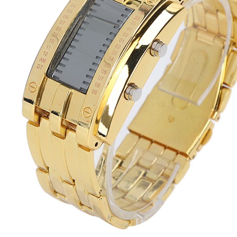 Men's Watch Fashion Exquisite Waterproof Alloy Men's LED Watch with