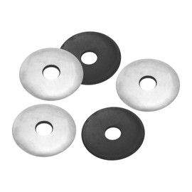 PATIKIL 304 Stainless Steel EPDM Bonded Sealing Washers, 5 Pieces 3/8"x1 1/2" Neoprene Rubber Washers Bonded Sealing Gasket for Marine Roof Bolt Supply