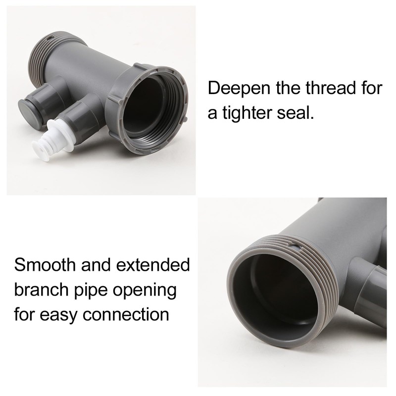 QruiLanTu 2Pcs 1-1/2 Inch Dishwasher Kitchen Drain Pipe Hose Adapter,