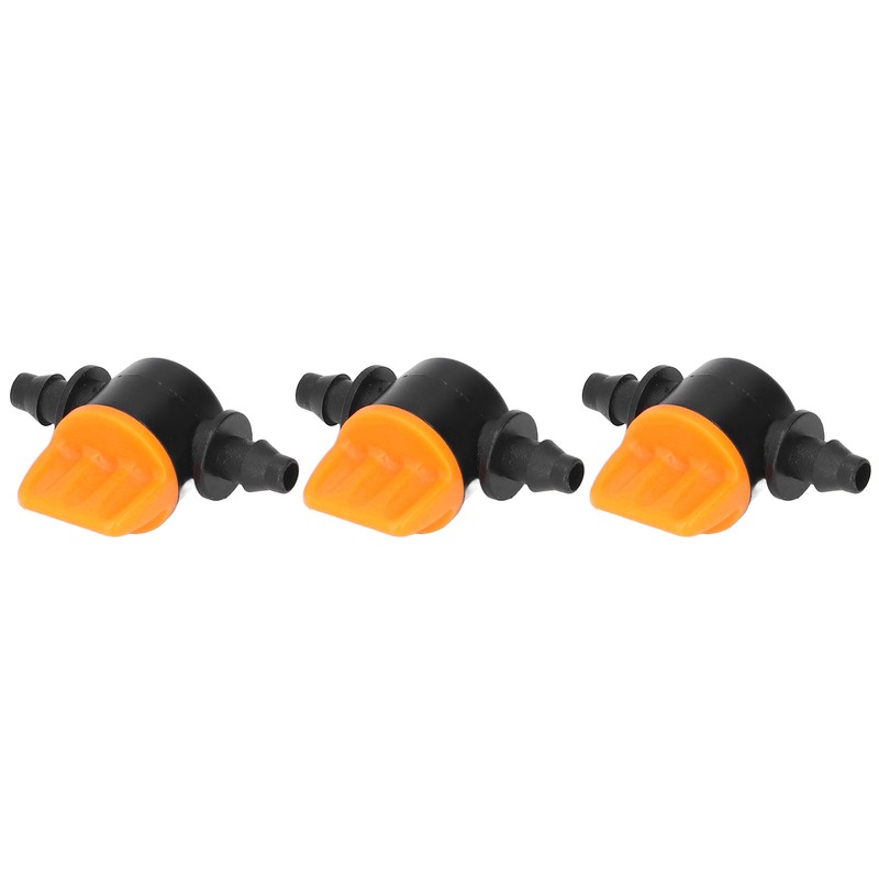 100Pcs 4/7 Barb Valve Irrigation Mini Pipe Water Valve Through