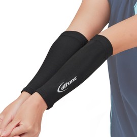 D&M Arm Cover, Tricot Arm Sleeve, Short, Black, L Size