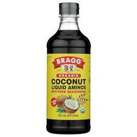 Bragg Organic Coconut Aminos – 16oz, Soy-Free Alternative, Gluten-Free, Dark & Rich Flavor for Cooking – Vegan, No Salt Added, Packed with Amino Acids – Plant-Based Seasoning & Marinade